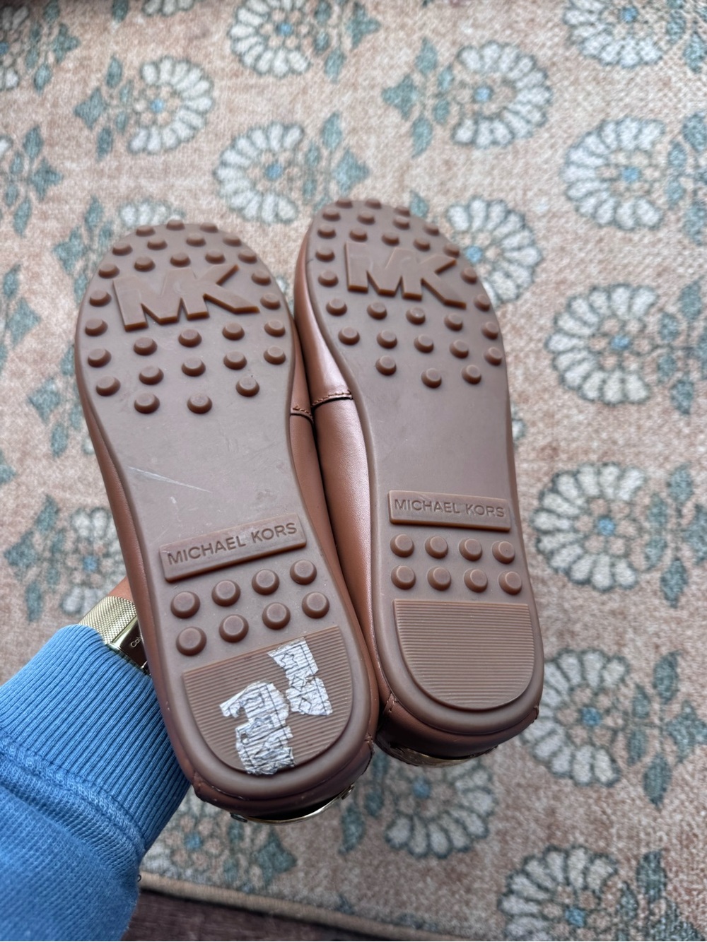 Michael Michael Kors Brown Leather Driving loafers Moccasins size 7 - Picture 8 of 9